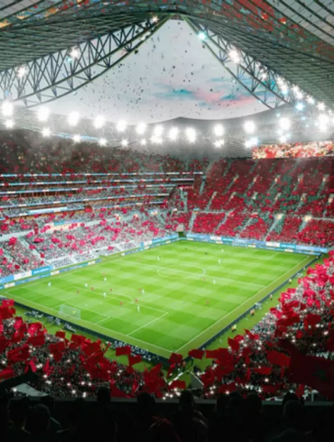 Montage des stades de la CAN 2025 avec capacité.
