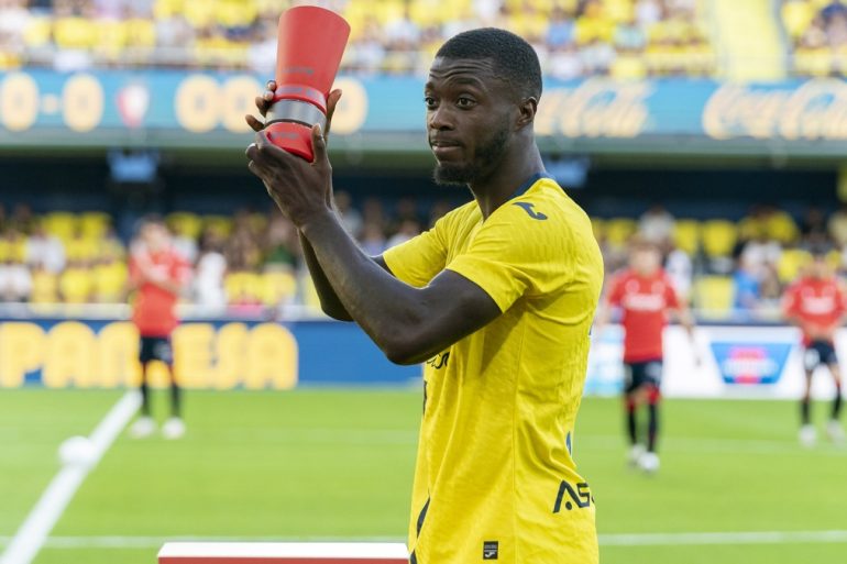 Nicolas Pépé en action avec Villarreal sur l’aile droite