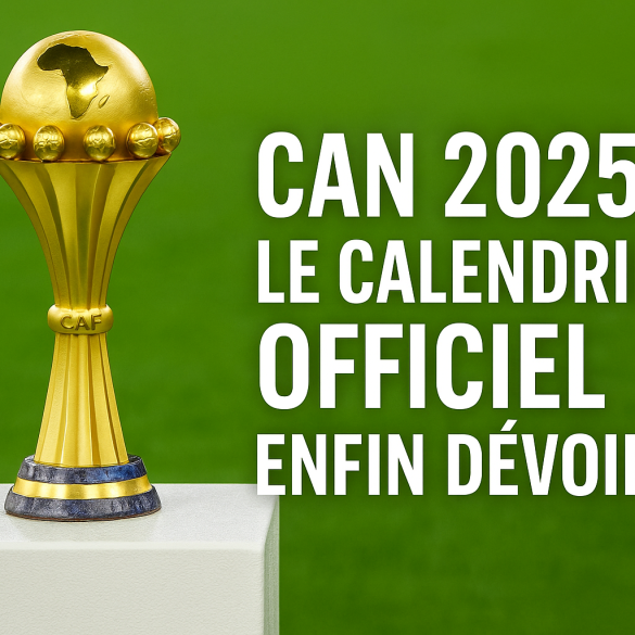 Calendrier officiel de la CAN 2025 au Maroc avec les dates de la phase de groupes jusqu’à la finale.