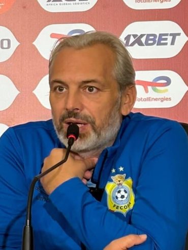 Sébastien Desabre en conférence de presse après Sénégal–RD Congo à Tanger.