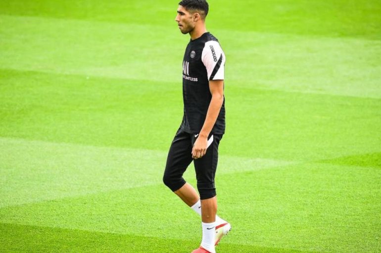 Achraf Hakimi reprend l’entraînement avec le PSG, bonne nouvelle pour la CAN 2025.