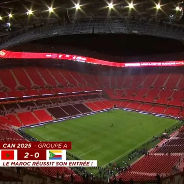 Tribunes clairsemées lors des premiers matchs de la CAN 2025 au Maroc, une tendance appelée à évoluer avec les rencontres à enjeu.