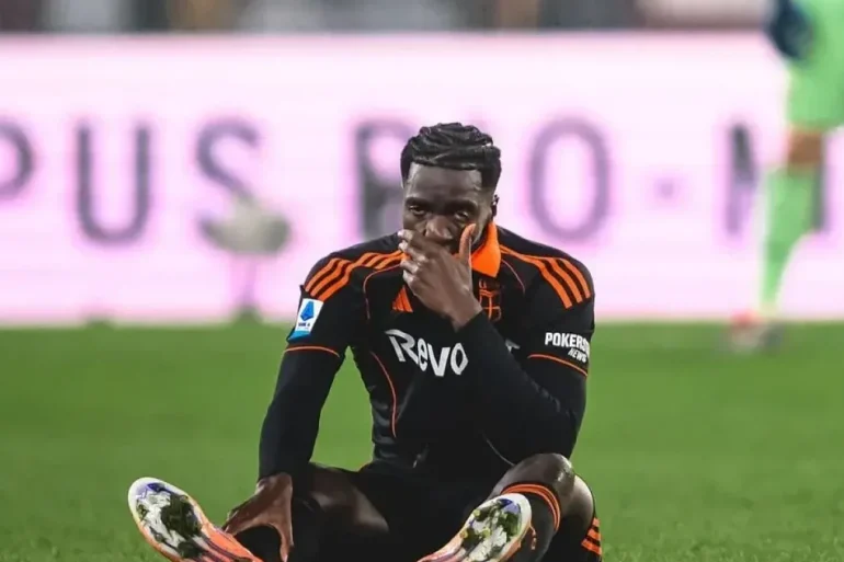 Assane Diao avec les Lions du Sénégal avant un regroupement