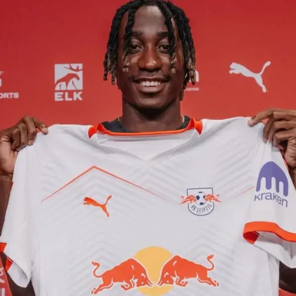 Yan Diomandé célébrant, classé 4e des dribbleurs dans les cinq grands championnats selon Opta.