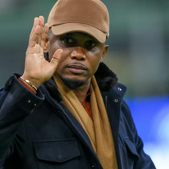 Samuel Eto’o s’adresse au vestiaire des Lions Indomptables après l’élimination.