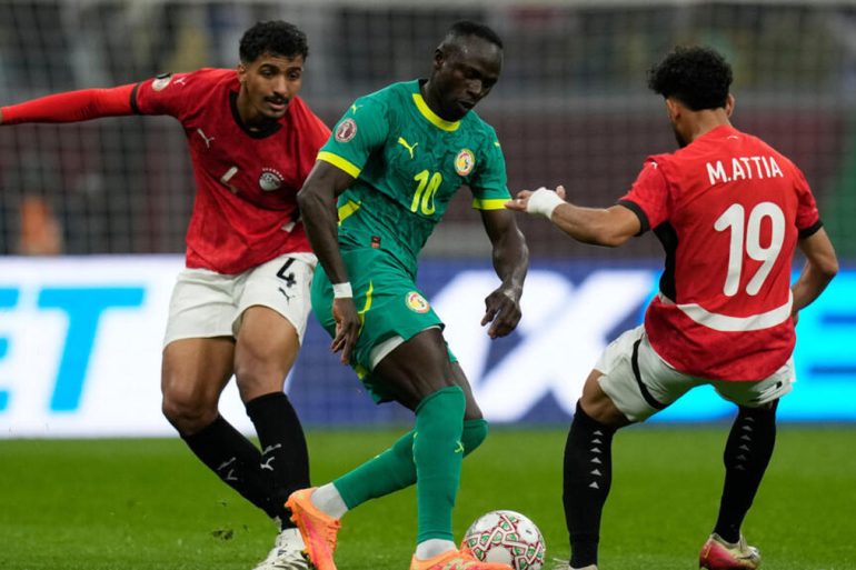 Sadio Mané célèbre le but qui envoie le Sénégal en finale de la CAN 2025