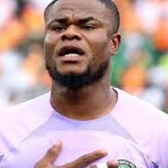 Stanley Nwabali, gardien international nigérian, lors de son passage en Afrique du Sud.