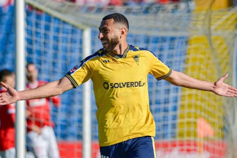 Yanis Begraoui a marqué contre le FC Porto et porte désormais son total à 19 buts en Liga Portugal.