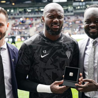 Hervé Koffi a été élu joueur de la saison à Angers SCO après une campagne très réussie.