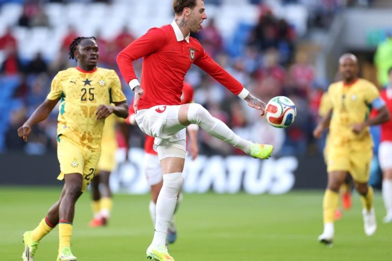 Le Ghana a concédé le nul face au Pays de Galles malgré l’ouverture du score de Caleb Yirenkyi.