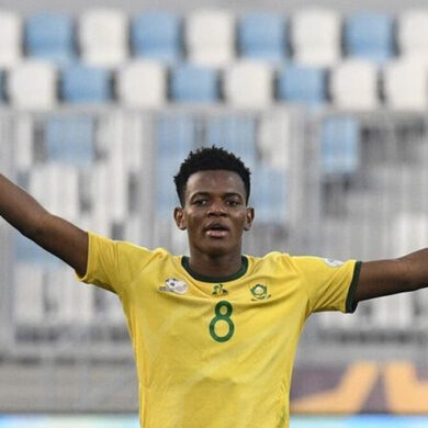 L’Afrique du Sud U20 lors d’une compétition régionale. Les champions en titre ont battu le Lesotho 3-0 pour leur entrée dans le tournoi.
