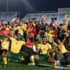 Les Amajita célébrant une performance en compétition U20.