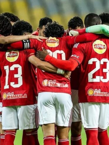 Les joueurs d’Al Ahly réunis avant un match.