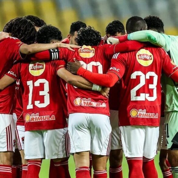Les joueurs d’Al Ahly réunis avant un match.