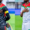 Hervé Koffi et Adamo Nagalo avec la sélection du Burkina Faso
