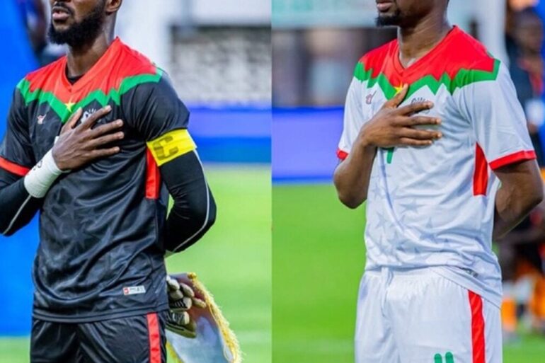 Hervé Koffi et Adamo Nagalo avec la sélection du Burkina Faso