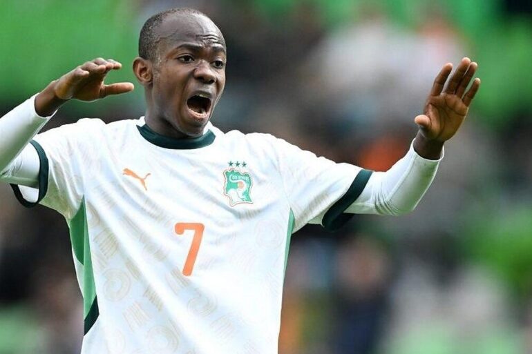 Malick Yalcouyé sous le maillot de la Côte d’Ivoire