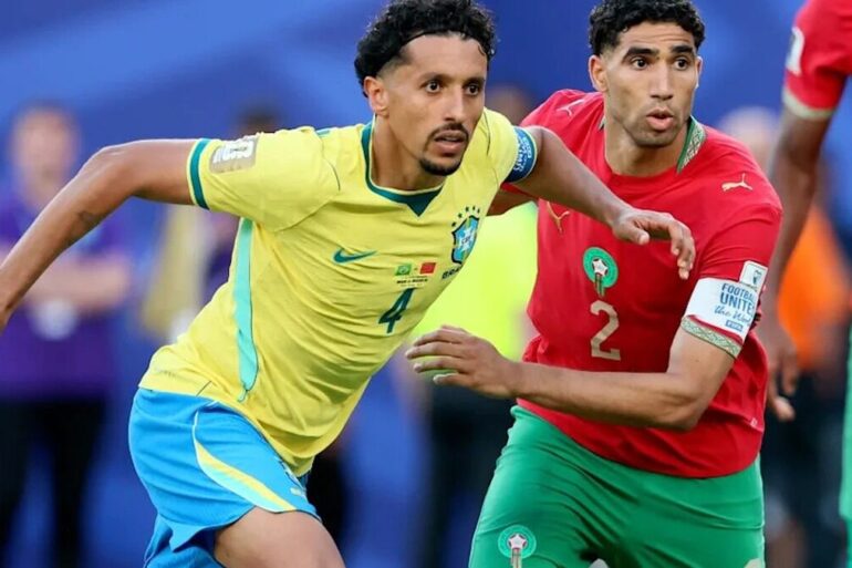 Achraf Hakimi avec la sélection du Maroc