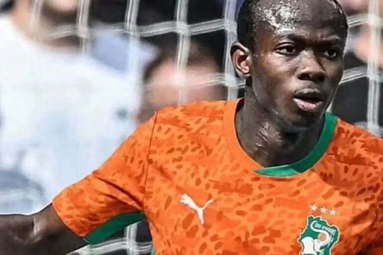 Malick Yalcouyé avec la Côte d’Ivoire lors des éliminatoires de la CAN 2027.