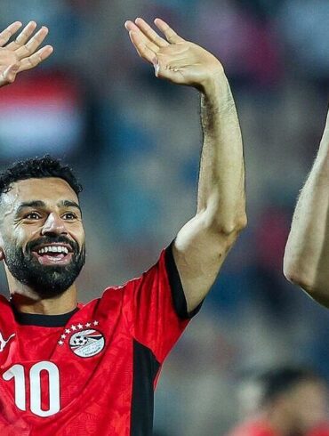 Mohamed Salah portant le maillot de l’Égypte