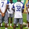 Joueurs de l’ES Agboville réunis à l’entraînement avant la reprise