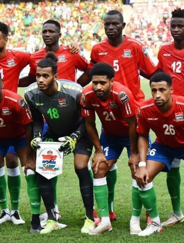 Équipe nationale de Gambie avant un match