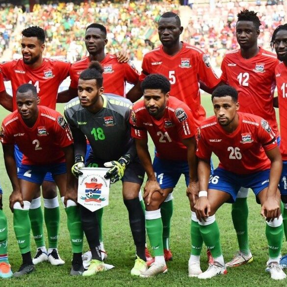 Équipe nationale de Gambie avant un match