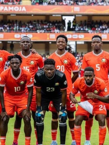 Équipe nationale du Kenya avant un match