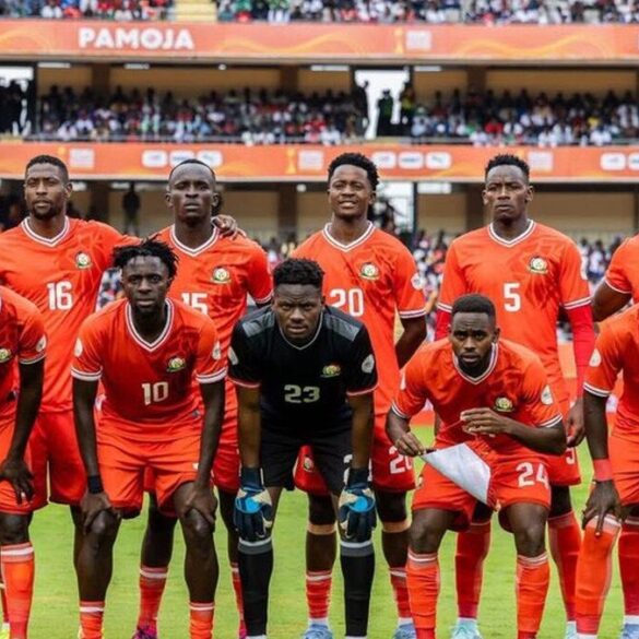 Équipe nationale du Kenya avant un match