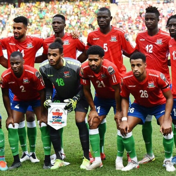 Équipe nationale de Gambie avant un match