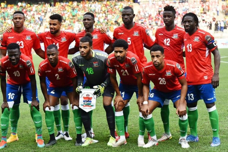 Équipe nationale de Gambie avant un match