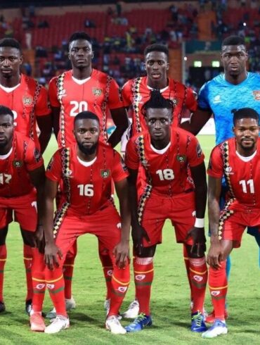 Équipe de Guinée-Bissau avant un match