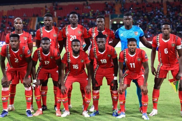 Équipe de Guinée-Bissau avant un match