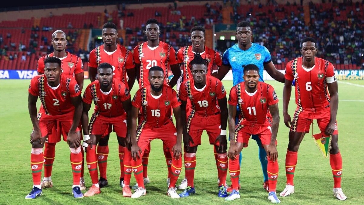 Équipe de Guinée-Bissau avant un match