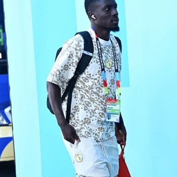 Idrissa Gana Gueye lors d’un rassemblement avec le Sénégal
