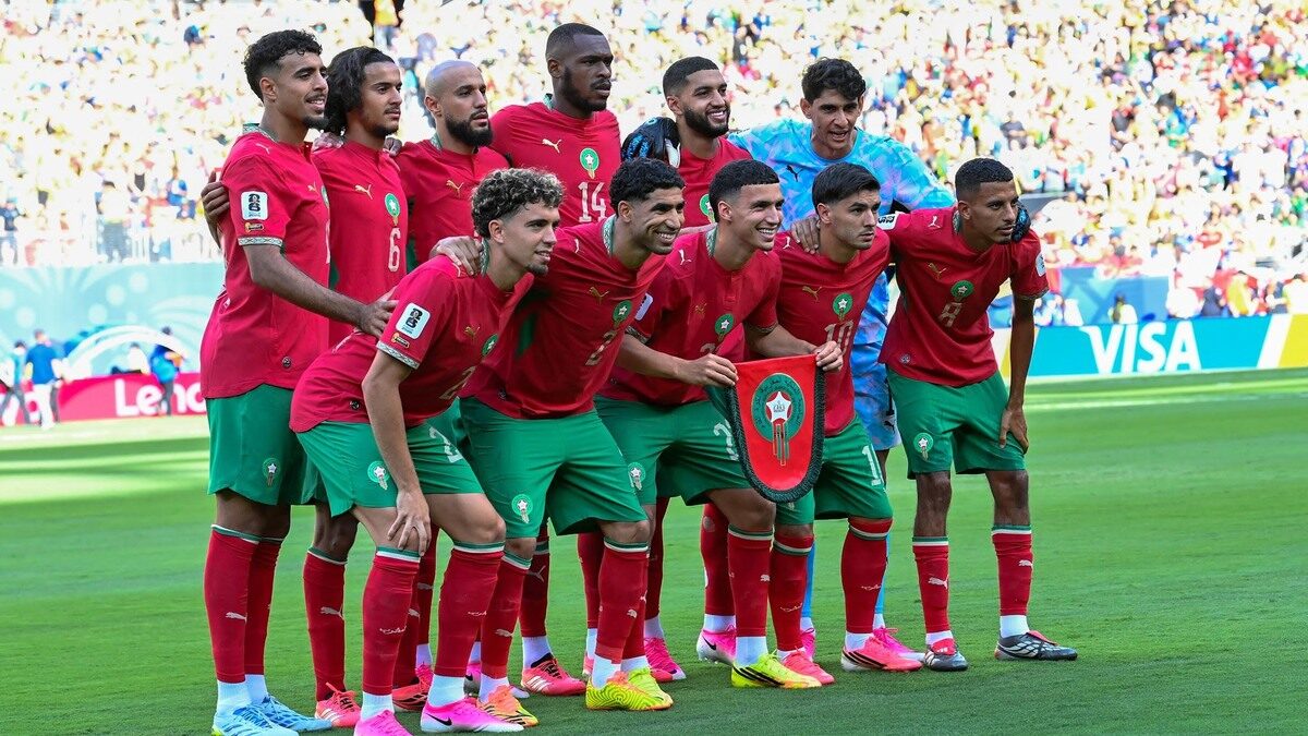 Équipe du Maroc avant un match international