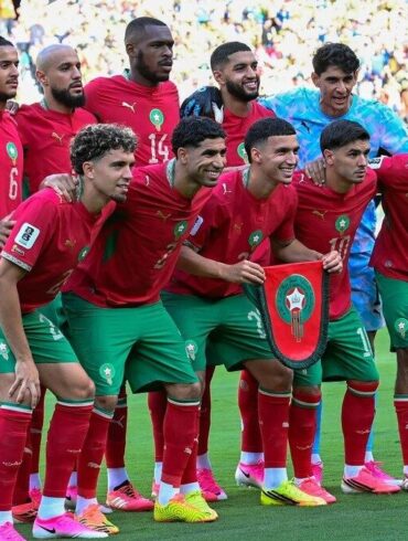 Équipe du Maroc avant un match international