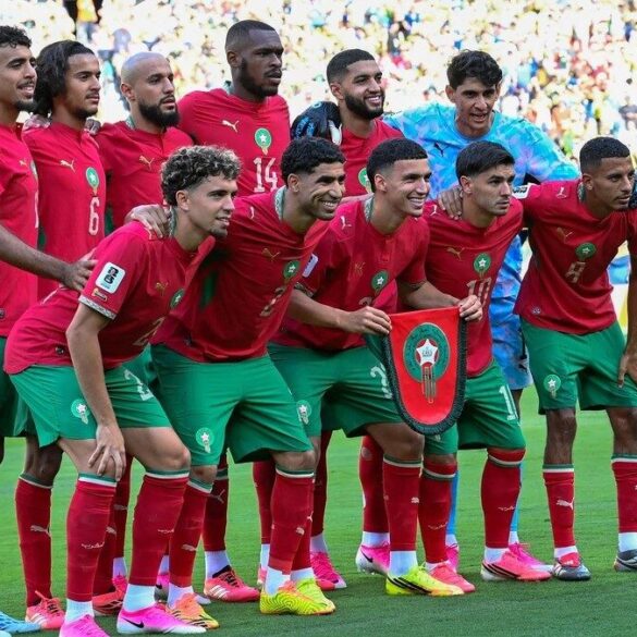 Équipe du Maroc avant un match international