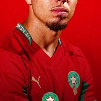 Ilias Akhomach en tenue de la sélection marocaine après sa convocation