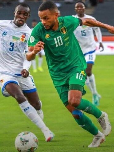 Joueurs de la Mauritanie lors d’une rencontre internationale.