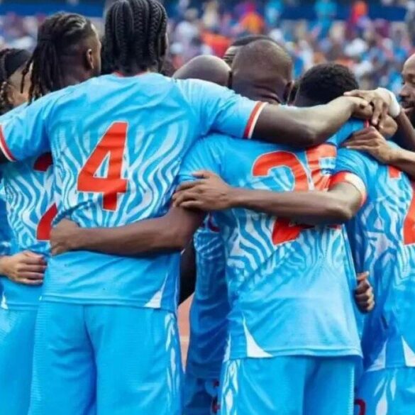 Sélection de la RDC lors d’un match international.
