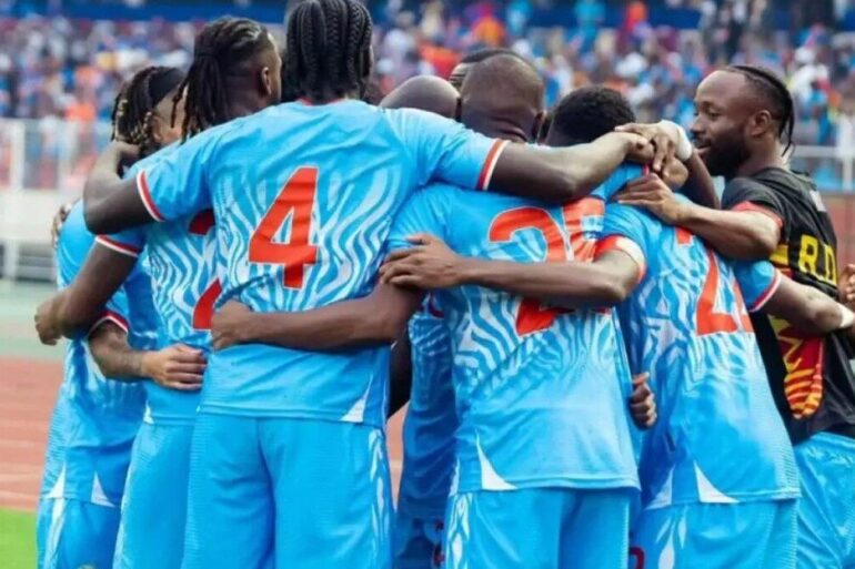 Sélection de la RDC lors d’un match international.