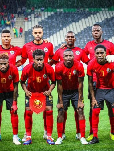 Équipe nationale du Mozambique avant un match