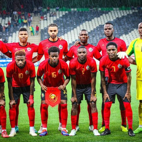 Équipe nationale du Mozambique avant un match