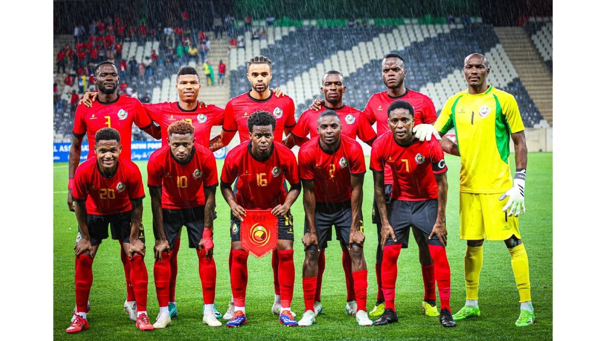 Équipe nationale du Mozambique avant un match