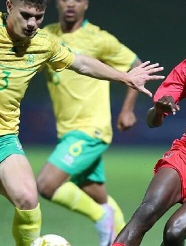 Bethuel Muzeu en action avec la sélection de Namibie