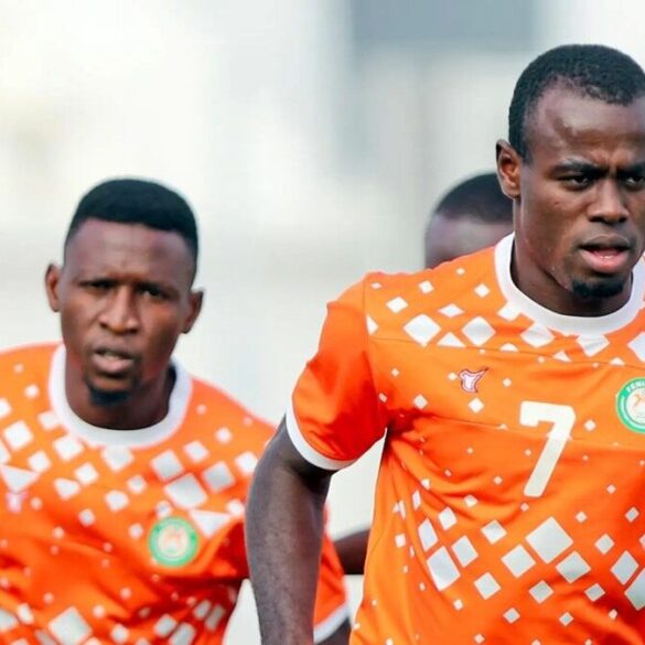 Joueurs de la sélection du Niger sur le terrain