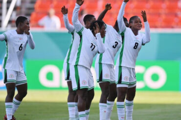 Les Flamingos du Nigeria U17 féminin lors d’une compétition internationale. Les Nigérianes ont battu le Ghana 4-2 au tournoi WAFU B.