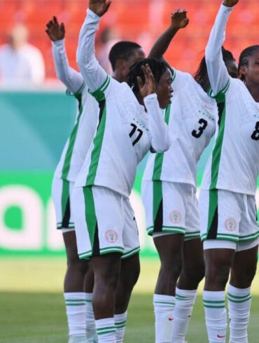 Les Flamingos du Nigeria U17 féminin lors d’une compétition internationale. Les Nigérianes ont battu le Ghana 4-2 au tournoi WAFU B.