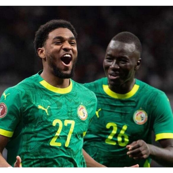 Joueurs du Sénégal célébrant en sélection